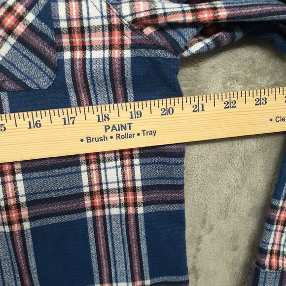 Outdoor Casuals Boys Size XXL Blue/Pink Plaid Button Up Flannel Long Sleeve - Picture 3 of 7